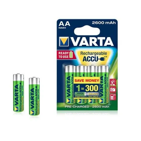 Pilas Recargables AA Varta 2600mah