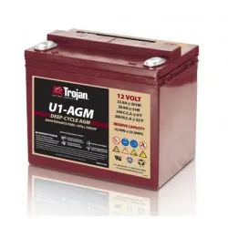 Batería de Plomo-Ácido AGM 12V 33Ah Trojan U1-AGM Ciclo Profundo