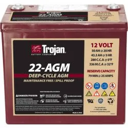 Batería de Plomo-Ácido AGM 12V 50Ah Trojan 22-AGM