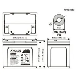 Batería GEL LONG 12V 75Ah