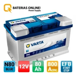 Batería Varta N80 80Ah