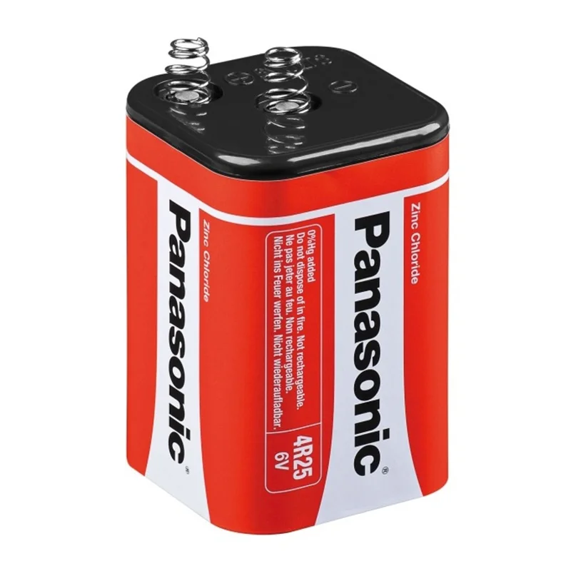 Pilas de Bloque Cloruro de Zinc Especial Panasonic 4R25 6V (1 Unidad)