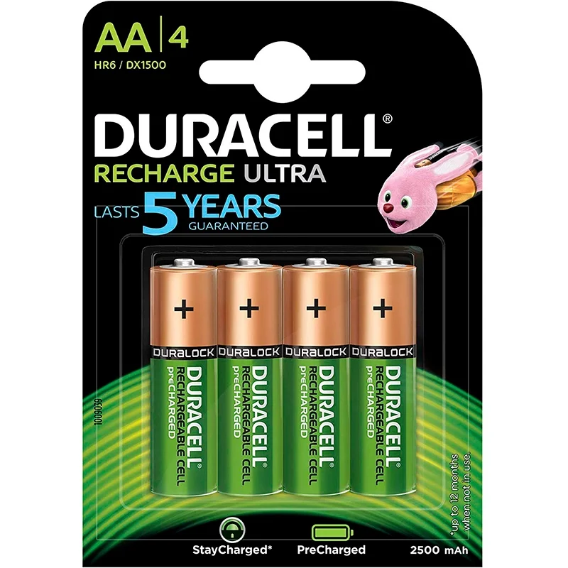 Pilas Recargables Duracell AA 2500mah