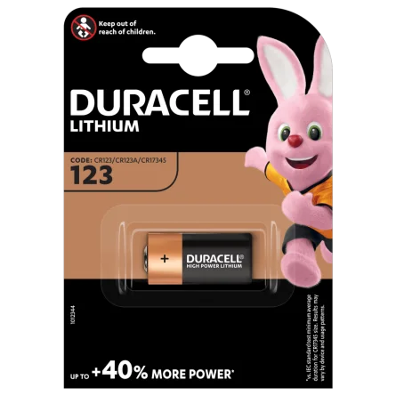 Pilas Litio Duracell CR123A Ultra Lithium (1 Unidad)