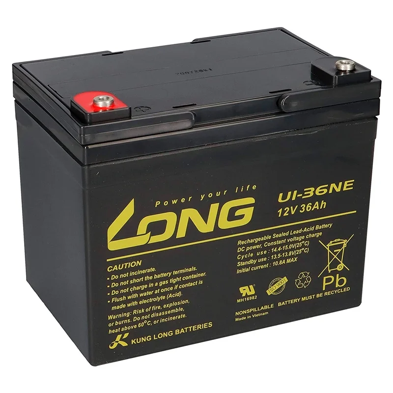 Batería de Plomo-Ácido AGM 12V 36Ah LONG U1-36NE