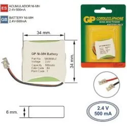 Batería Teléfono inalámbrico T304_C3 2.4V 500mAh