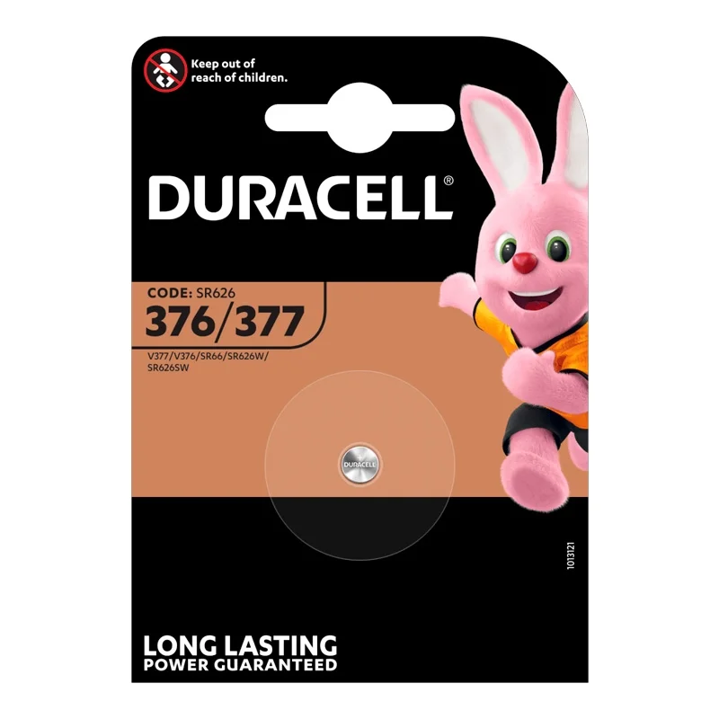 Pilas de Botón Óxido de Plata Duracell 376 377 (1 Unidad)