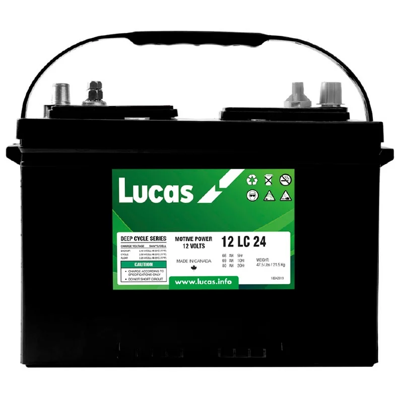 Batería de Plomo-Ácido 12V 80Ah Lucas 12LC24 Ciclo Profundo