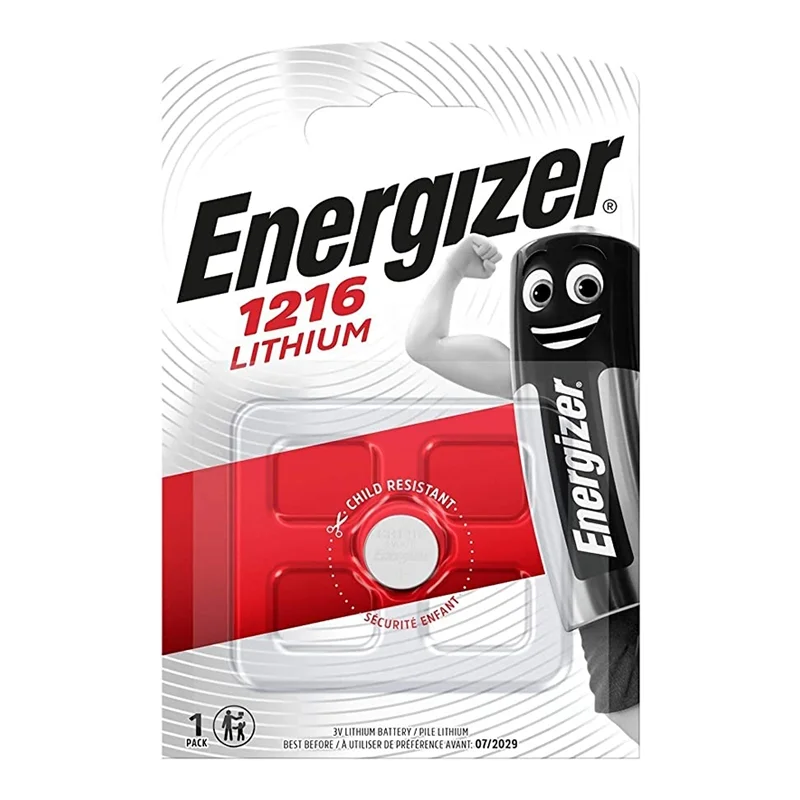 Pilas de Botón Litio Energizer 1216 Lithium (1 Unidad)