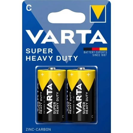 Pilas Zinc-Carbono Varta C Super Heavy Duty (2 Unidades)