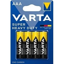 Pilas Zinc-Carbono Varta AAA Super Heavy Duty (4 Unidades)