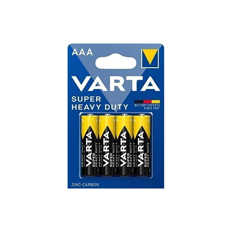 Pilas Zinc-Carbono Varta AAA Super Heavy Duty (4 Unidades)