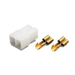 Conector aéreo Faston hembra, 2 pines