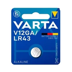 Pilas de Botón Alcalinas Varta V12GA LR43 (1 Unidad)