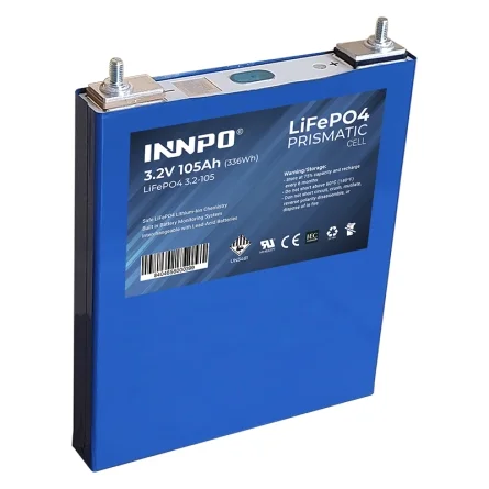 Celda INNPO Prismatic LiFePO4 3.2V 105Ah