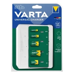 Cargador universal Varta de pilas recargables AAA, AA, C, D, 9V Ni-Mh