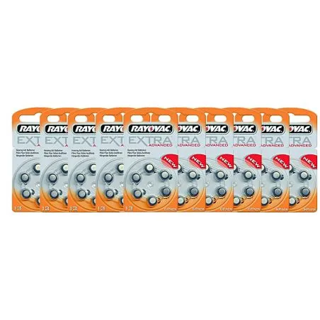 Pilas audifono Rayovac 13 (Pack 60 pilas)